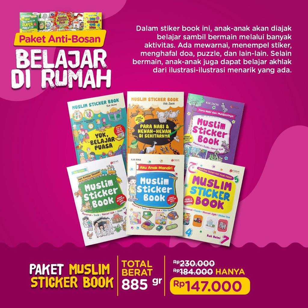 Paket Anti Bosan : Paket Muslim Sticker Book