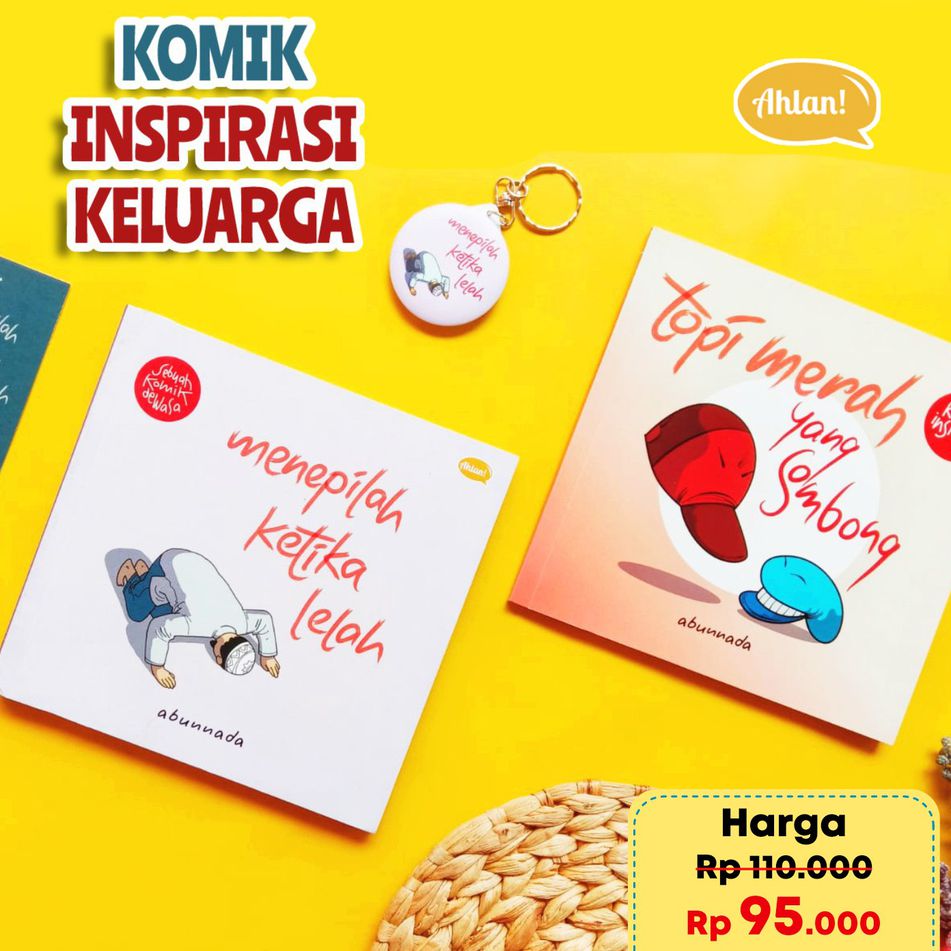 Paket Komik Abunnada (Menepilah Ketika Lelah + Topi Merah Yang Sombong) Bonus Ganci, Ahlan