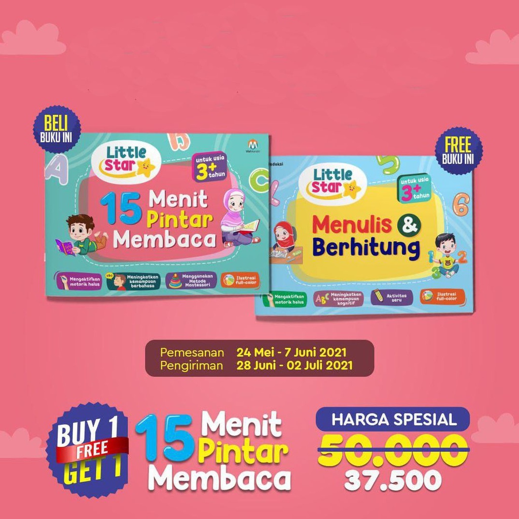 Little Star 15 Menit Pintar Membaca + Little Star Menulis Berhitung Tahap 3