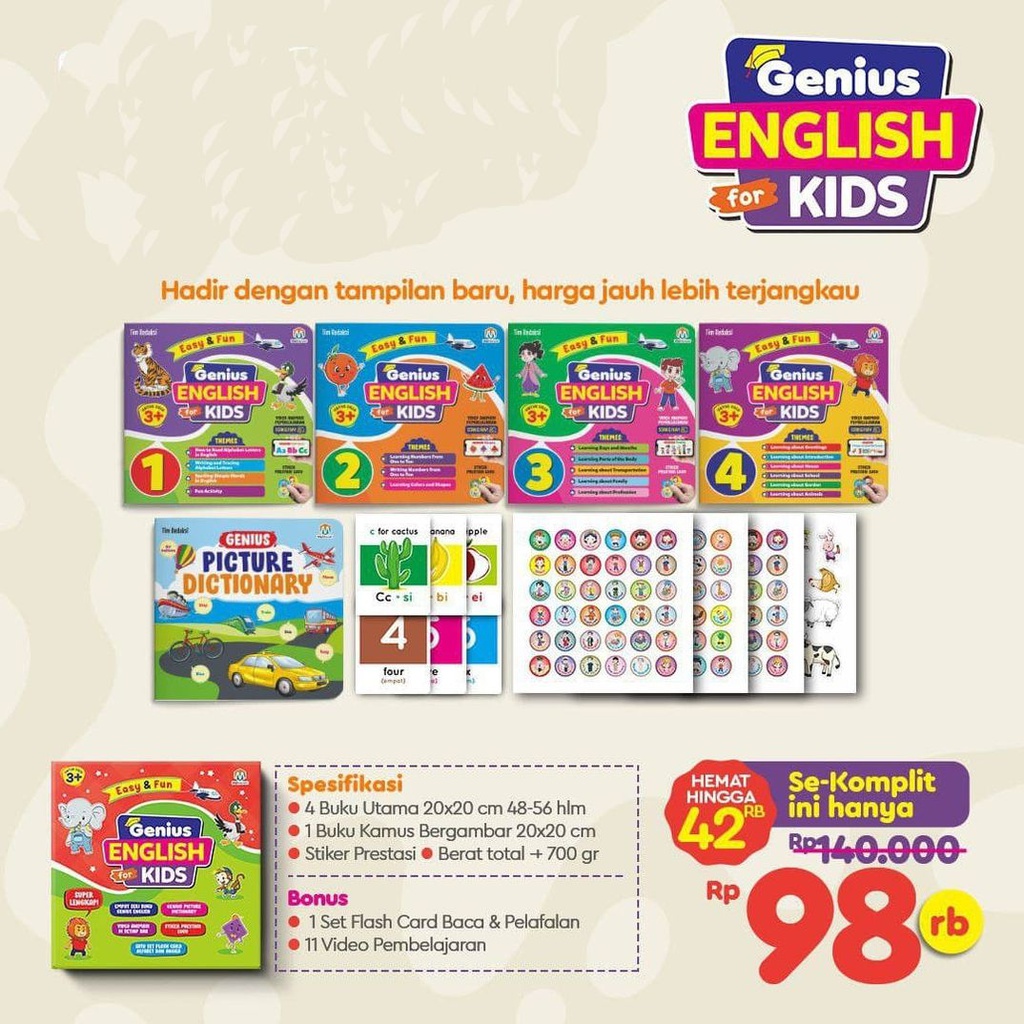 Paket Genius English For Kids (Genkids)