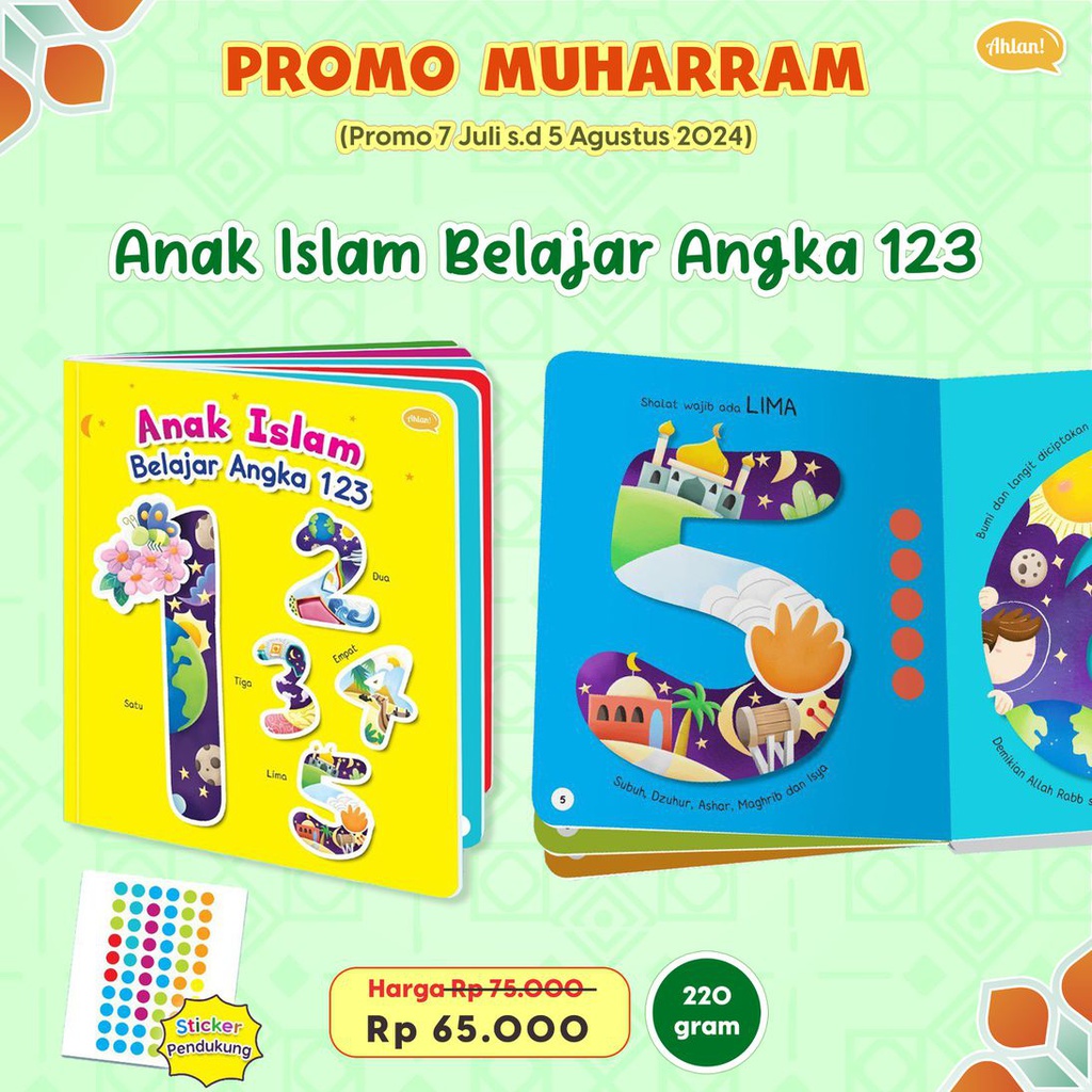 Anak Islam Belajar Angka 123 (Boardbook), Ahlan