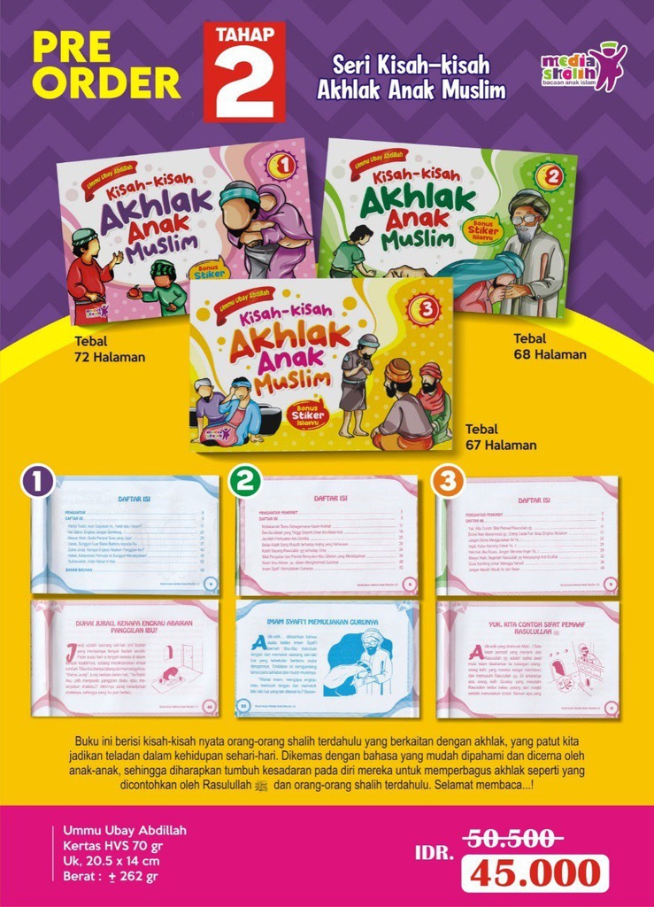 Kisah-Kisah Akhlak Anak Muslim 1-3 (Set)