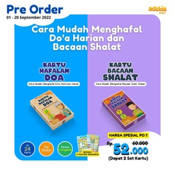 Kartu Bacaan Sholat + Kartu Hafalan Doa (Set)