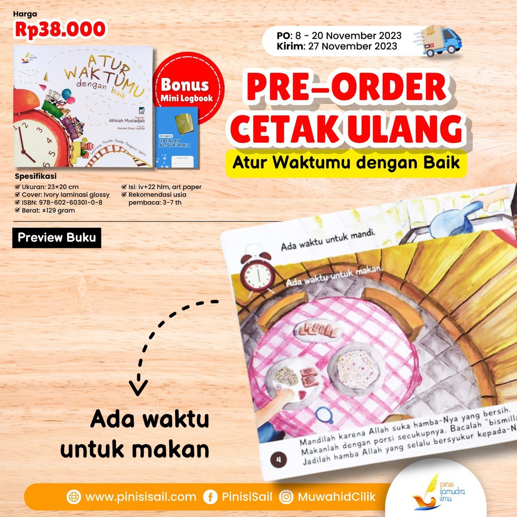 Atur Waktumu dengan Baik + Mini Logbook Hafalan Al-Qur'anku, Pinisi