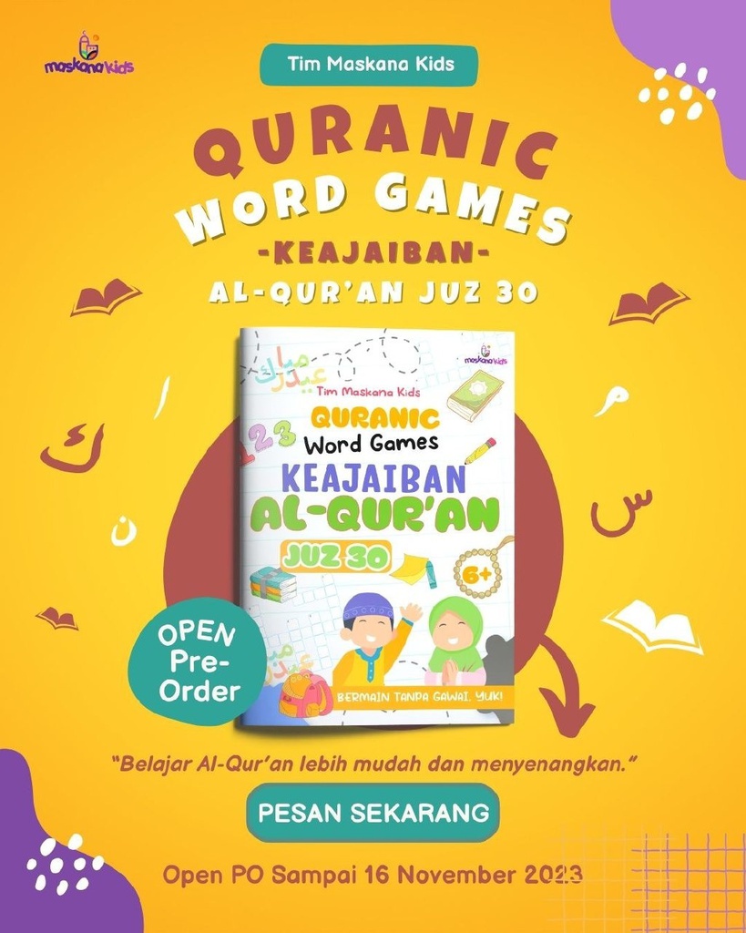 Qur'anic Word Games Keajaiban Al-Qur'an Juz 30, maskana kids