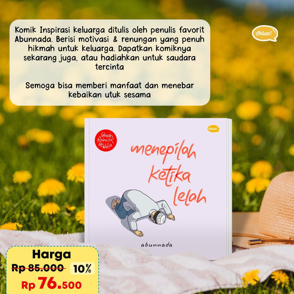 Menepilah Ketika Lelah + Bonus Pembatas Buku, Ahlan