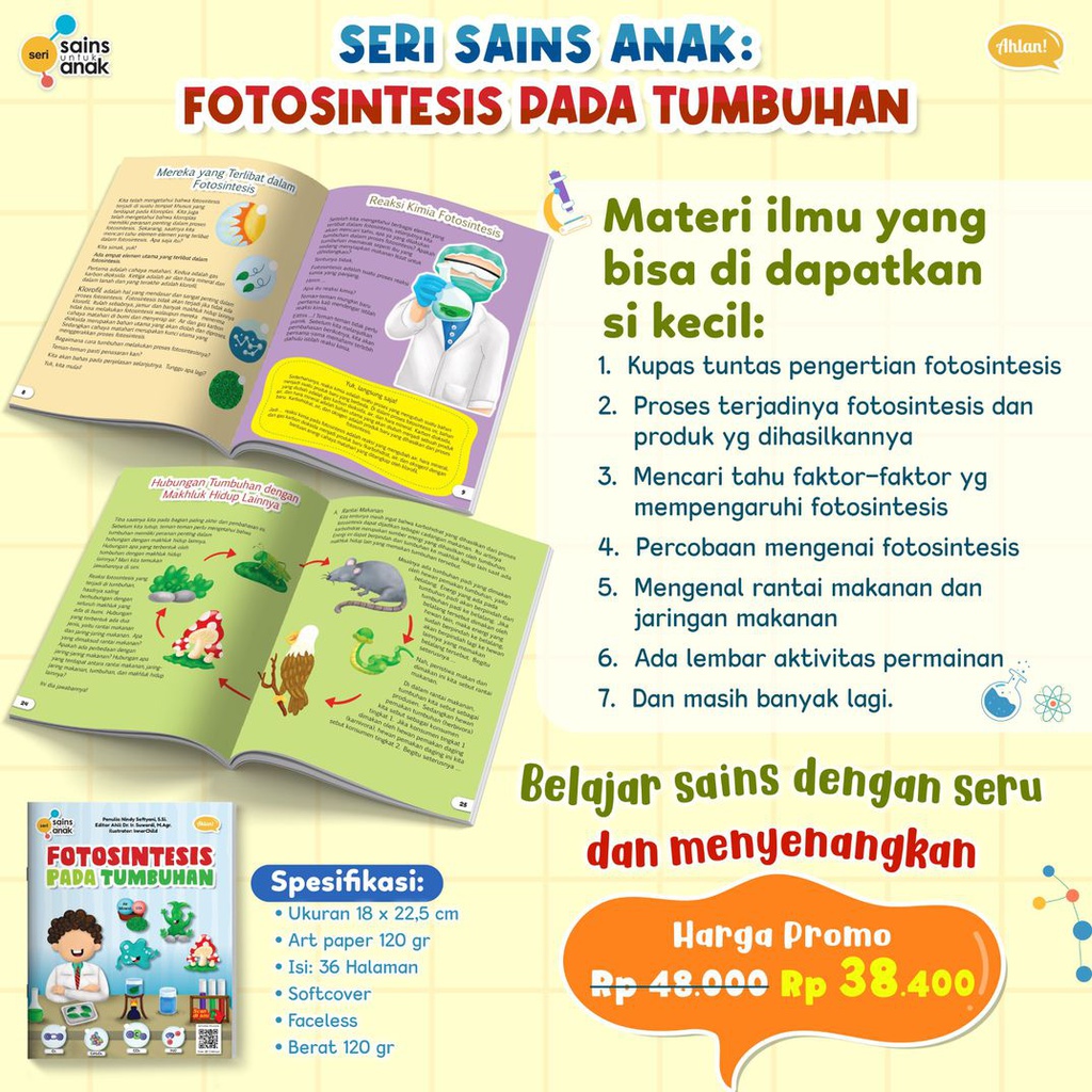 Seri Sains Anak: Fotosintesis Pada Tumbuhan, Ahlan