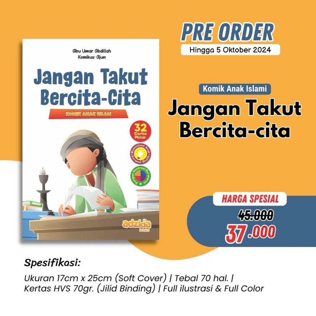 Jangan Takut Bercita-Cita (Komik Anak Islam), adzkia Books