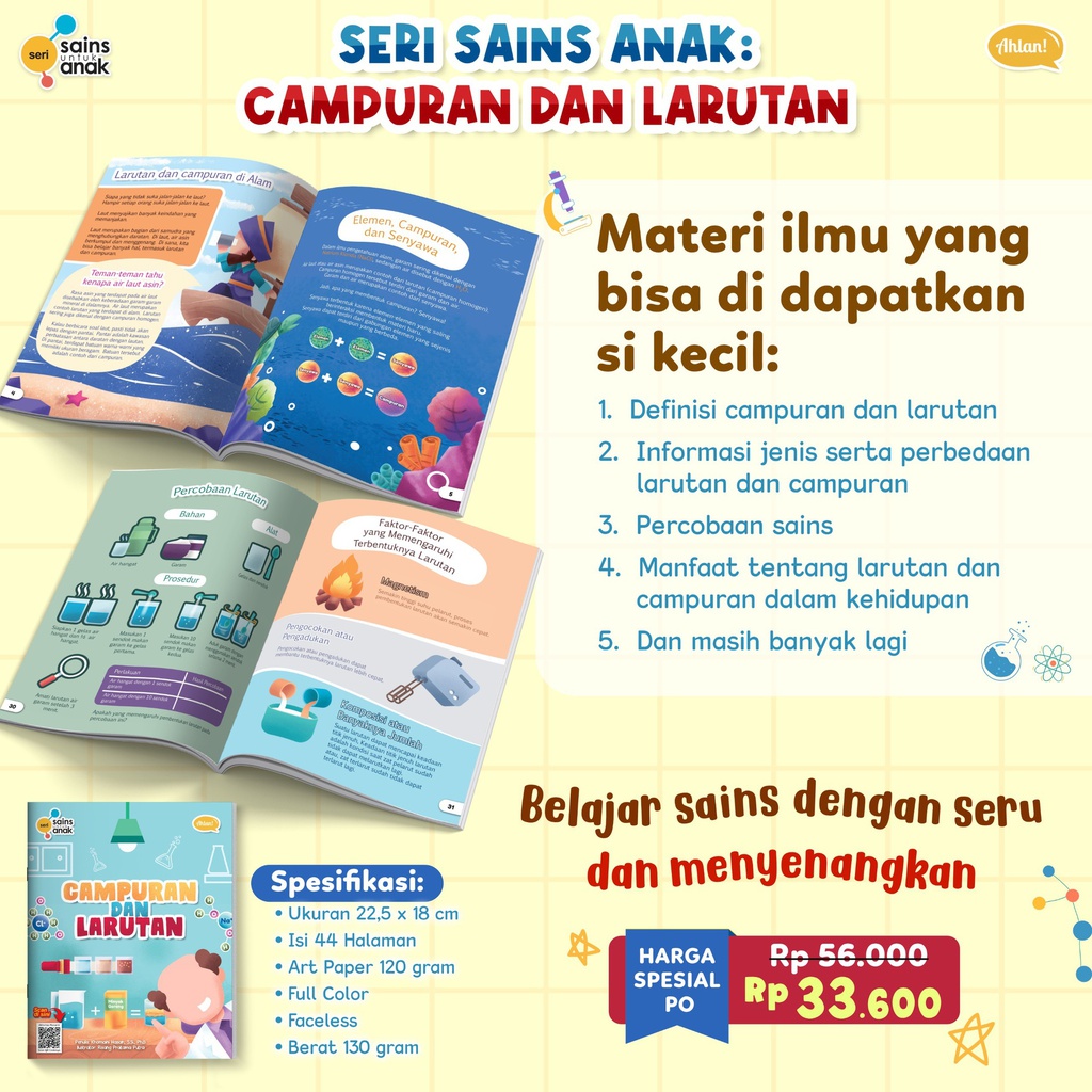 Seri Sains Anak: Campuran dan Larutan, Ahlan