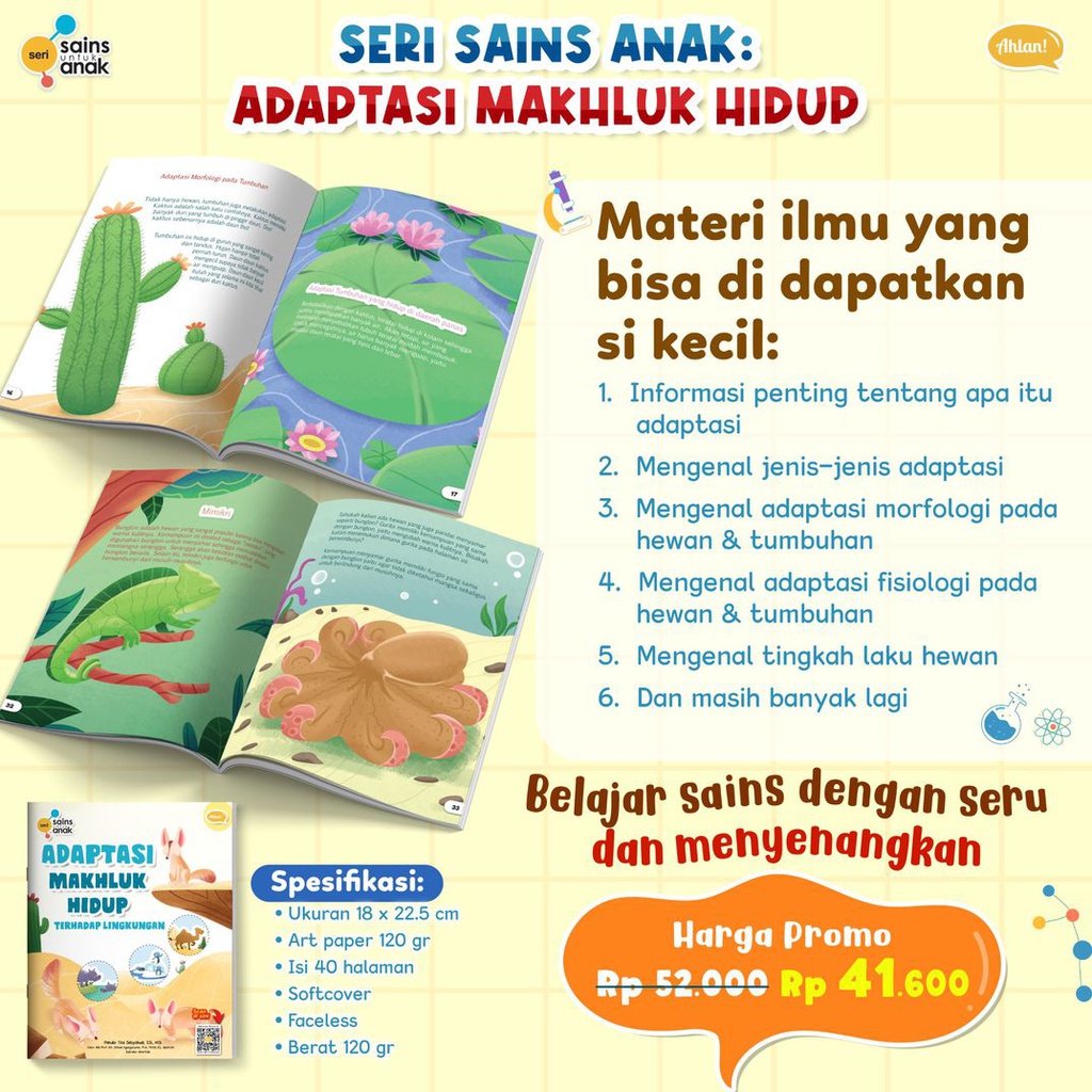 Seri Sains Anak: Adaptasi Makhluk Hidup, Ahlan