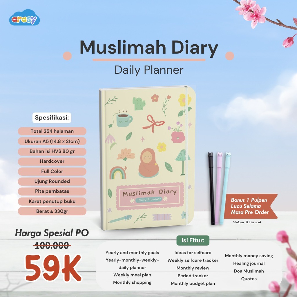 Muslimah Diary: Daily Planner, Arasy