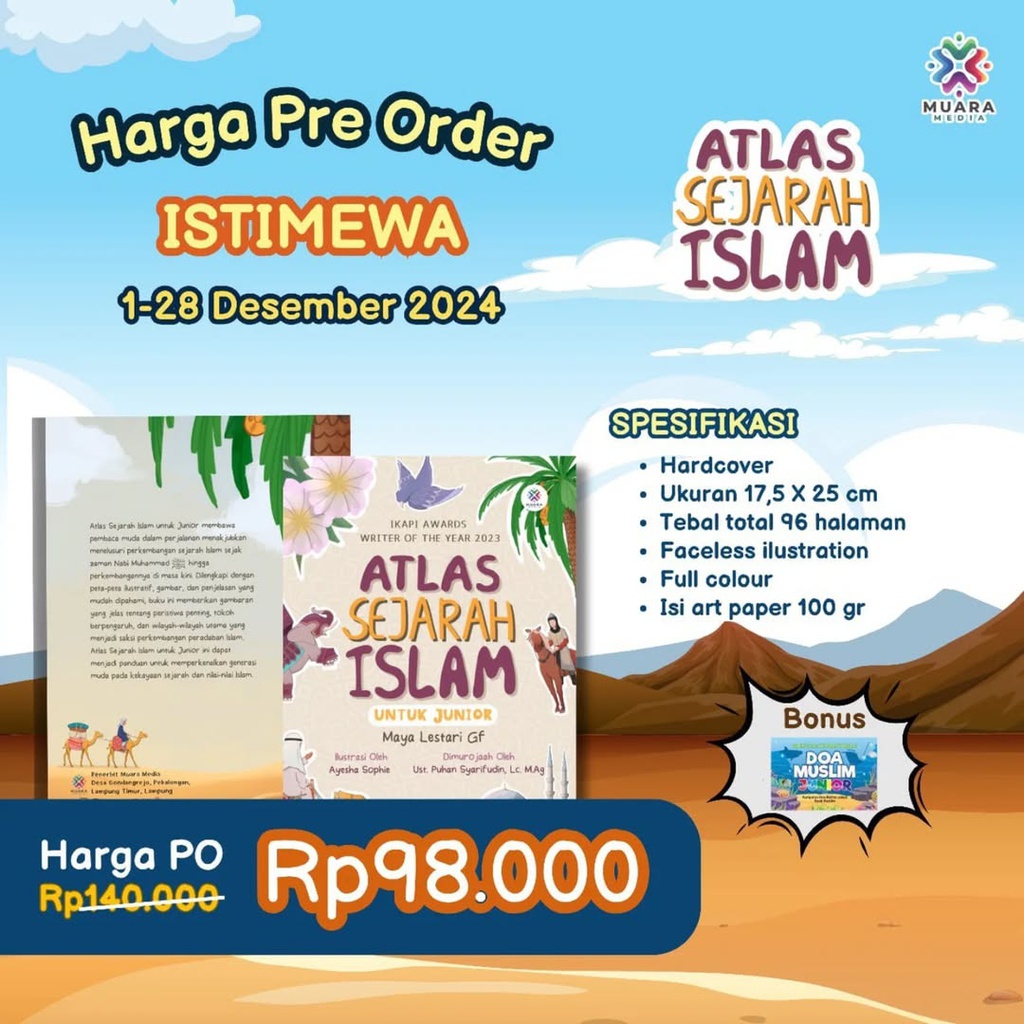 Atlas Sejarah Islam + Bonus Doa Muslim Junior, Bacaan Media