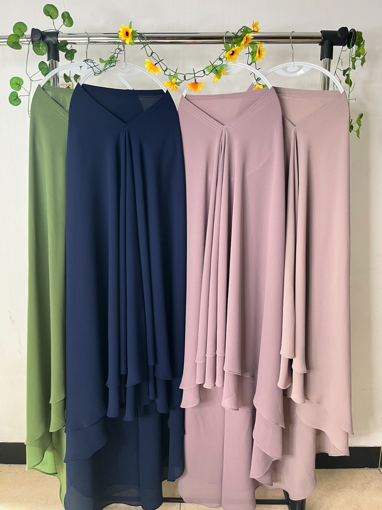 Khimar 2 Layer (Dusty Pink L)