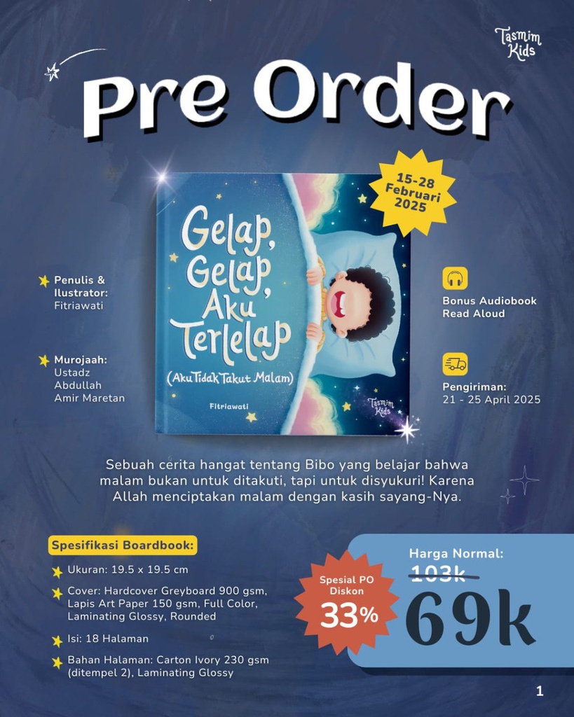 Gelap, Gelap, Aku Terlelap, Tasmeem Kids