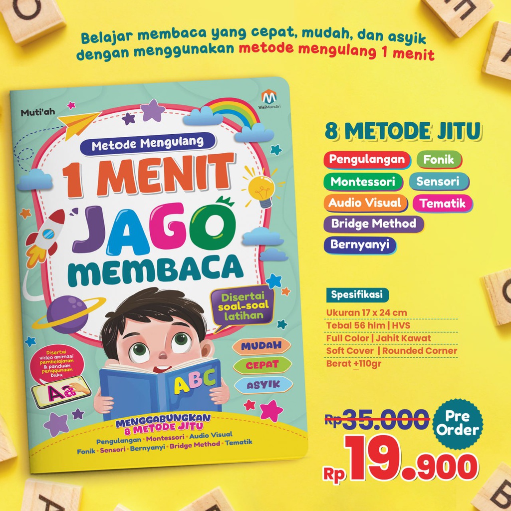 Metode Mengulang 1 Menit Jago Membaca, Ziyad