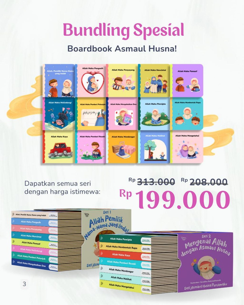 Bundling 2 Buku Seri Asmaul Husna 1 &amp; 2, Tasmeem Kids