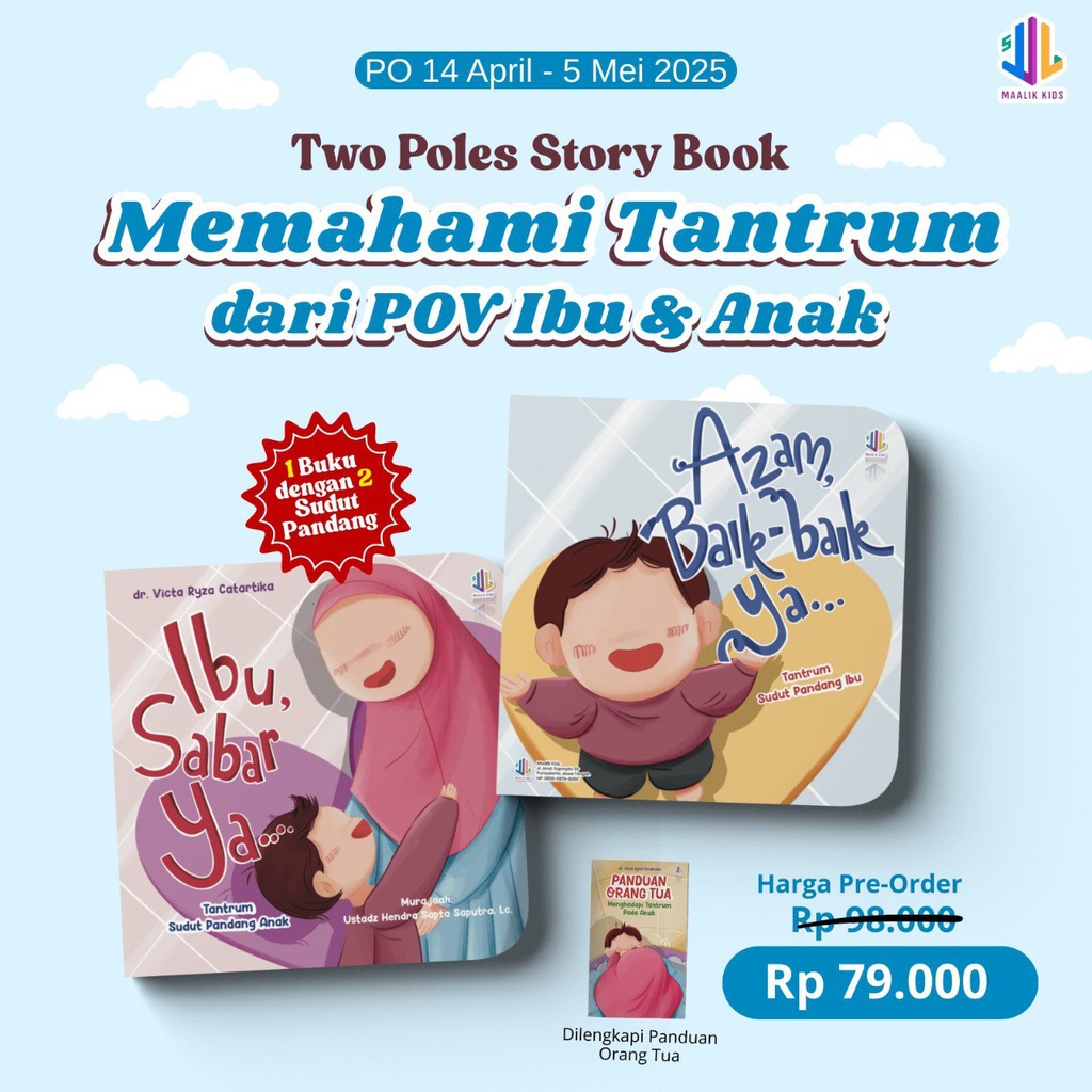 Two Poles Book–Tantrum Menurut Anak &amp; Ibu (Hardcover), Maalik Kids