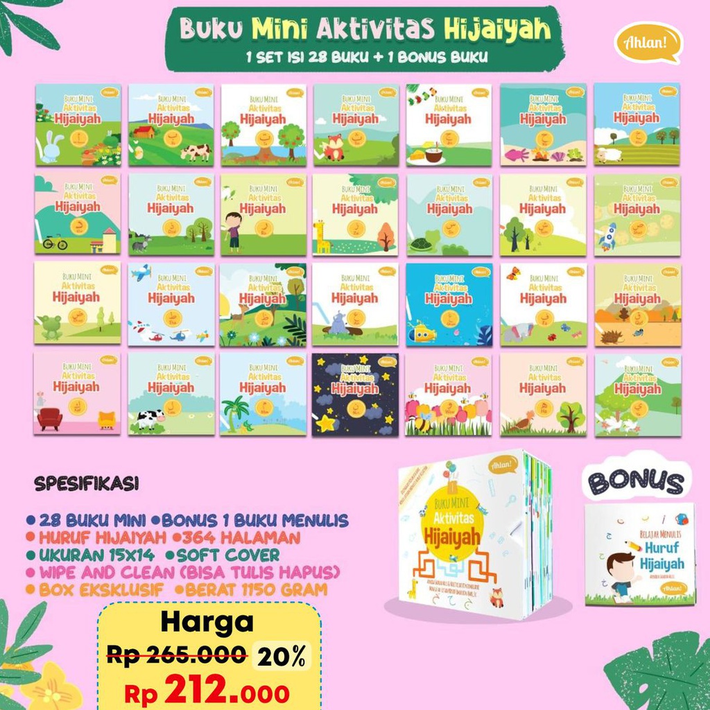 Buku Mini Aktivitas Hijaiyah Box, Ahlan