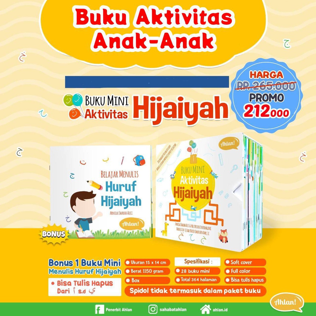 Buku Mini Aktivitas Hijaiyah Box, Ahlan