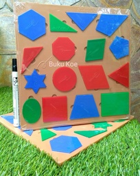 Mainan Puzzle Geometri Timbul