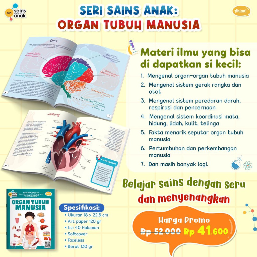 Seri Sains Anak: Organ Tubuh Pada Manusia, Ahlan