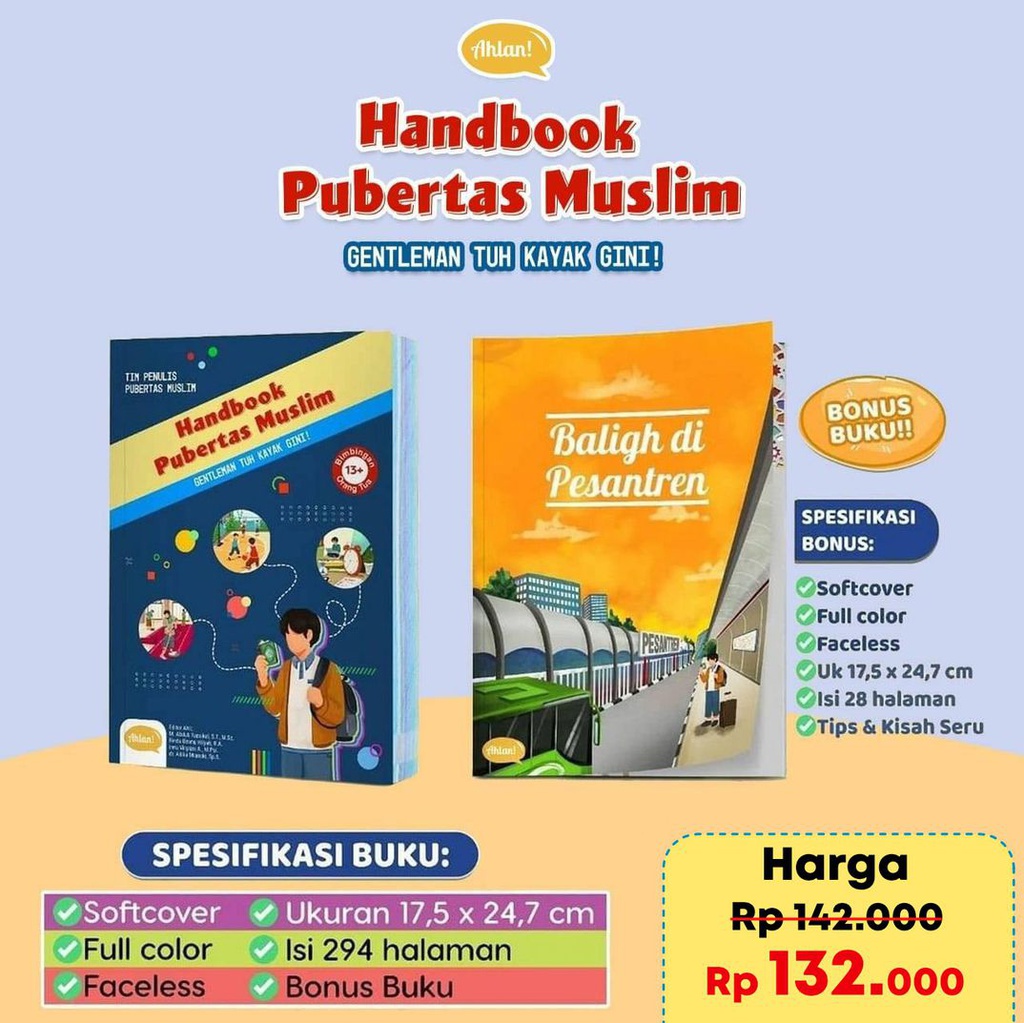 Handbook Pubertas Muslim Gentleman Tuh Kaya Gini! + Bonus Buku Baligh di Pesantren (Cetakan Ke-3)