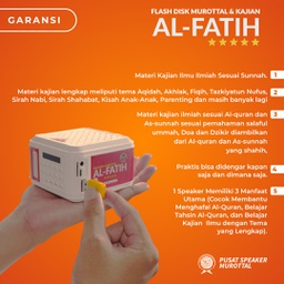 Speaker Murottal Al-Fatih dan Kajian (Flashdisk)