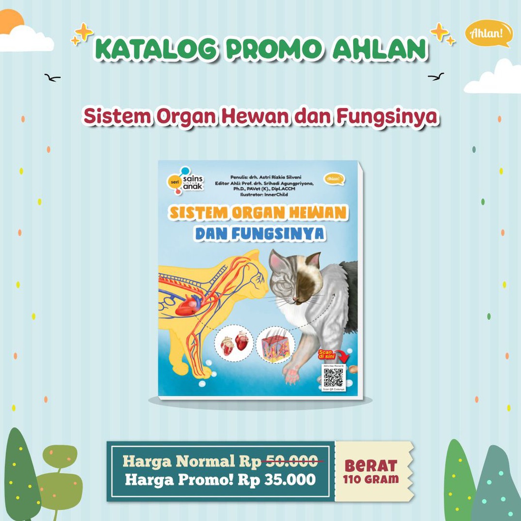 Seri Sains Anak: Sistem Organ Hewan Dan Fungsinya, Ahlan