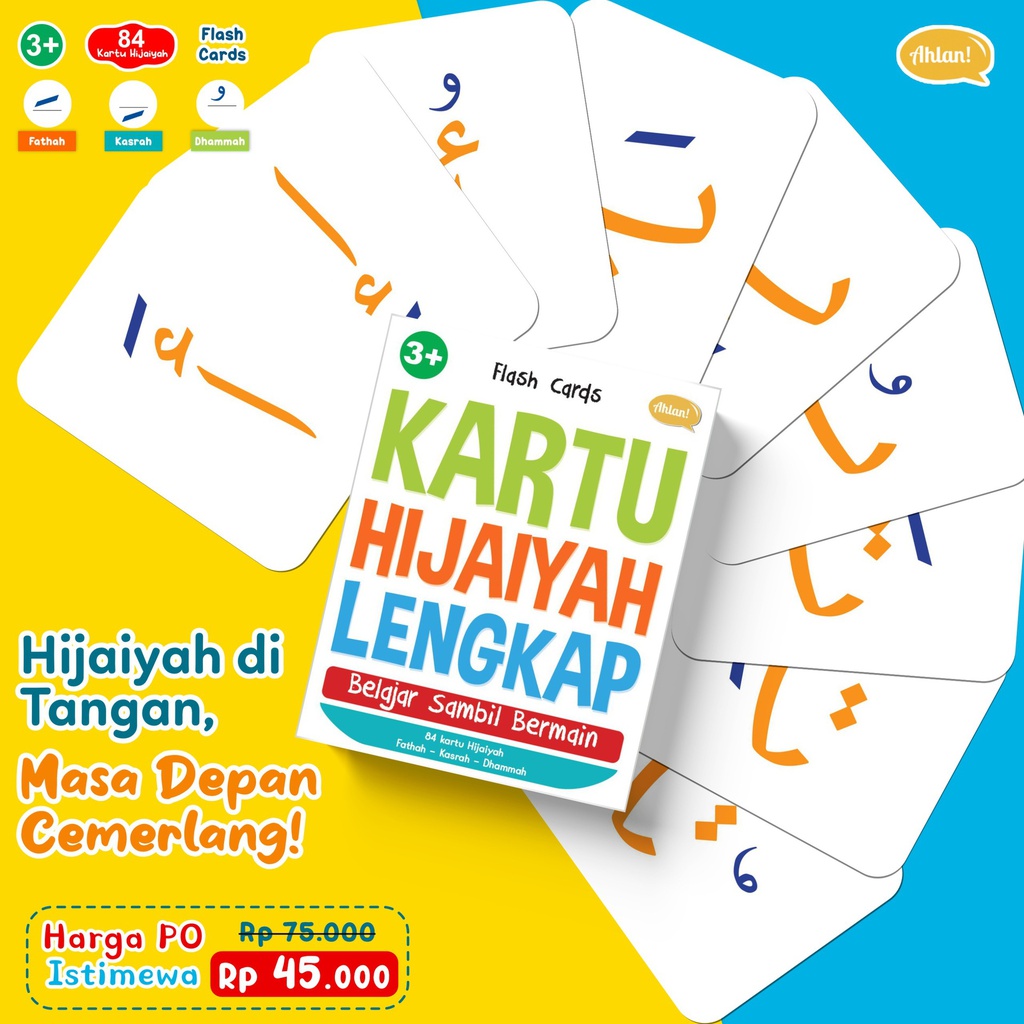 Flash Cards Kartu Hijaiyah Lengkap, Ahlan