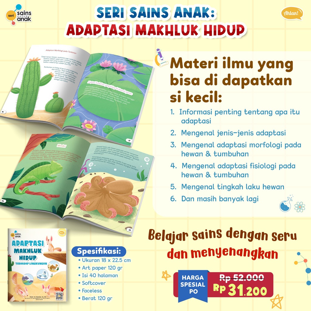 Seri Sains Anak: Adaptasi Makhluk Hidup, Ahlan