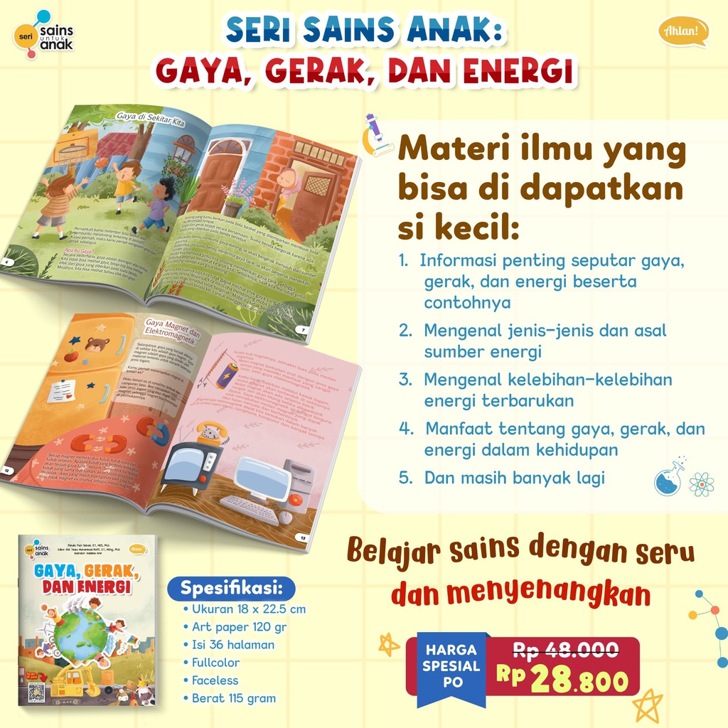 Seri Sains Anak: Gaya, Gerak, Dan Energi, Ahlan