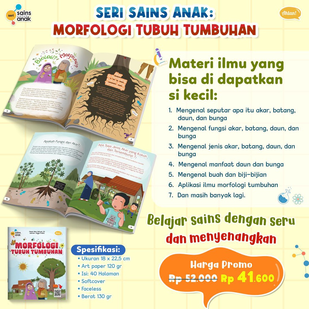 Seri Sains Anak: Morfologi Tubuh Tumbuhan, Ahlan