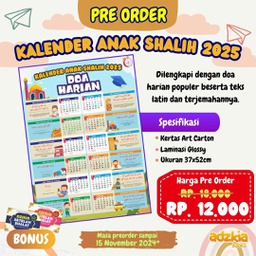 Kalender Poster Anak Sholih (Bonus Dzikir Setelah Shalat), Adzkia Books