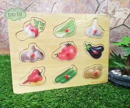 Mainan Puzzle pin Sayur-Sayuran